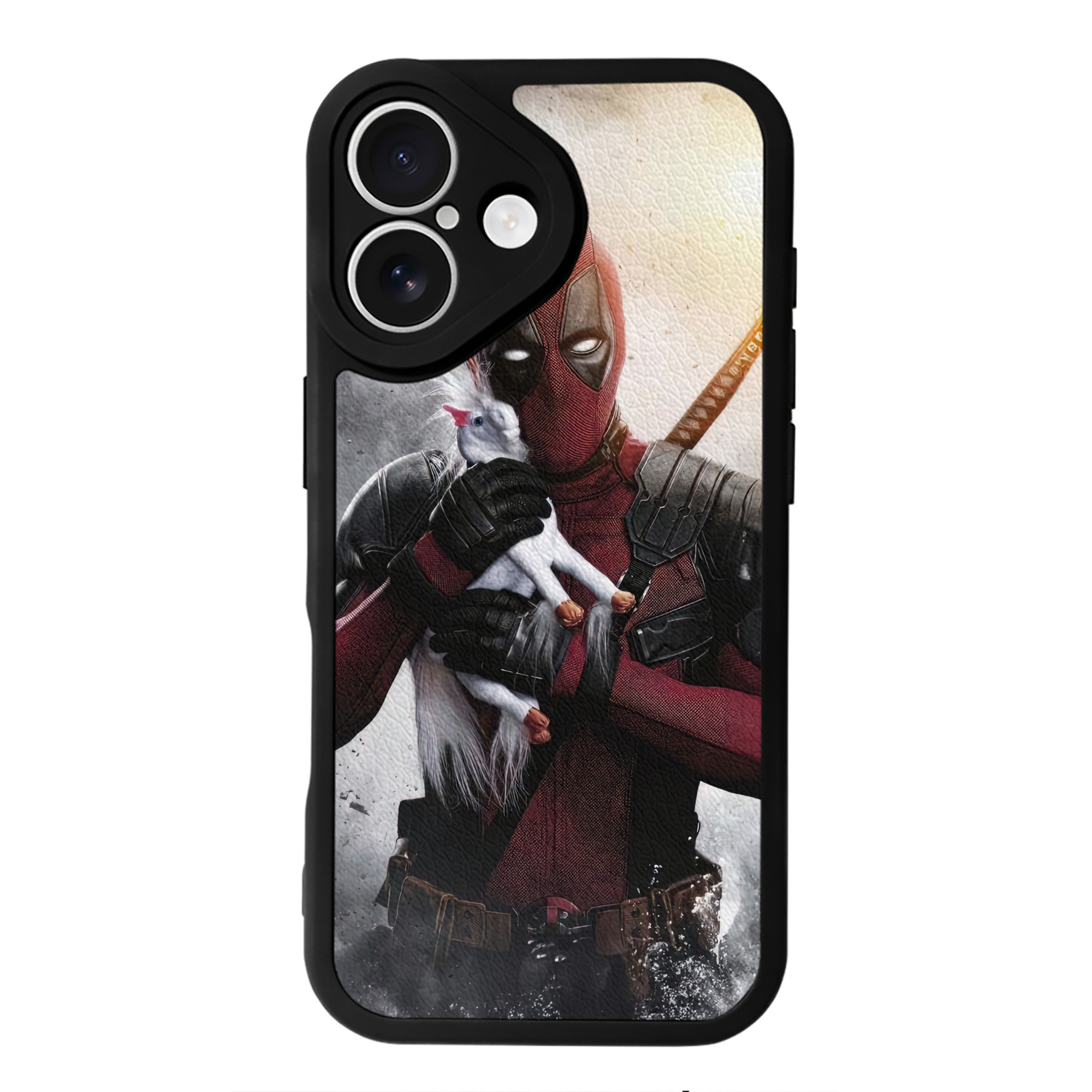 （画像用） Deadpool デッドプール 【iPhone 16シリーズ対応】シリコンスマホケース（レザー調） 材質：シリコン
